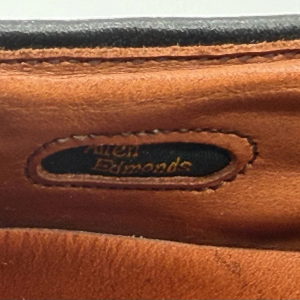 Allen Edmonds Black Ashton Leather Split Toe Rubber Sole Derby Men's Size 11.5
